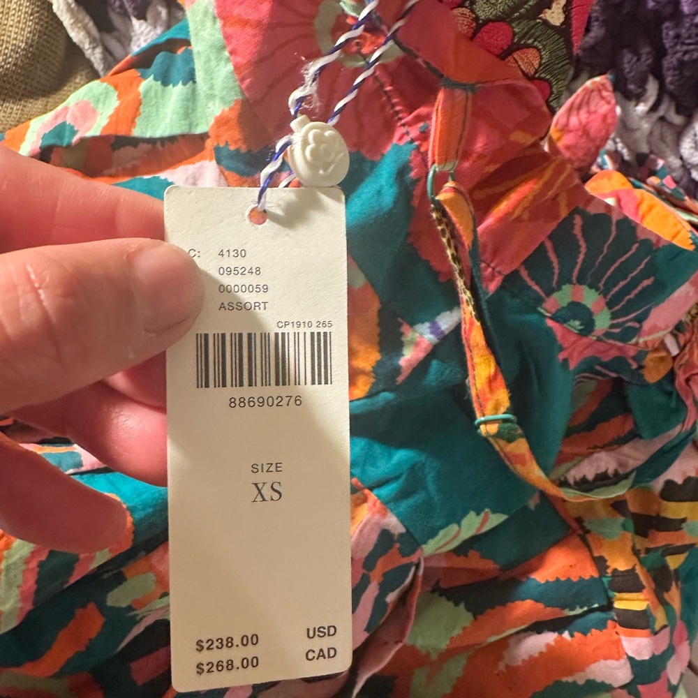 Farm Rio x Anthropologie Tropical Pleated Midi Dress - Picture 8 of 15